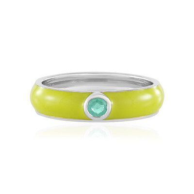 Anello in argento con Smeraldo Colombiano
