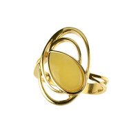 Anello in argento con Ambra Baltica