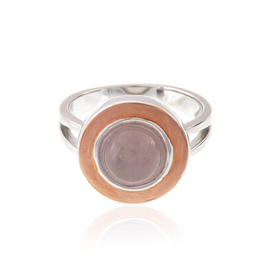 Anello in argento con Quarzo Rosa (MONOSONO COLLECTION)