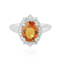 Anello in argento con Citrino Madeira