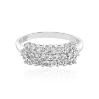 Anello in argento con Topazio Bianco