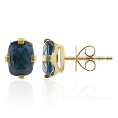Orecchini in oro con Topazio Blu Londra (Tenner Diniz)