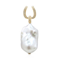 Ciondolo in oro con Perla d'Acqua Dolce Bianca