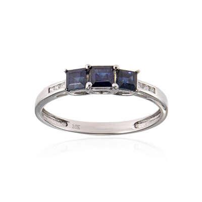 Anello in oro con Zaffiro Ceylon Blu