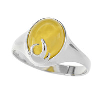 Anello in argento con Ambra Baltica