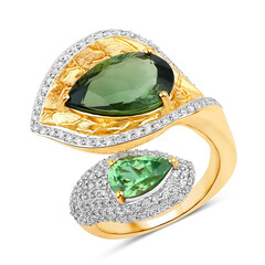 Anello in oro con Tormalina Verde (SUHANA)