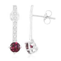Orecchini in argento con Rodolite Brasiliana