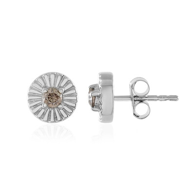 Orecchini in argento con Diamante Champagne I3