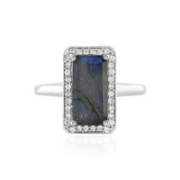 Anello in argento con Labradorite