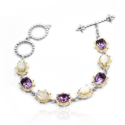 Bracciale in argento con Ametista (Dallas Prince Designs)