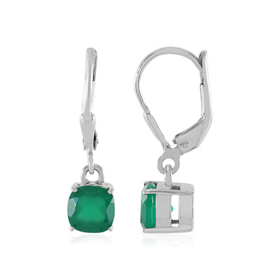 Orecchini in argento con Onice Verde