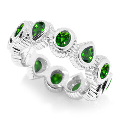 Anello in argento con Diopside Russo (Dallas Prince Designs)