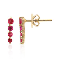 Orecchini in oro con Berillo Rosso