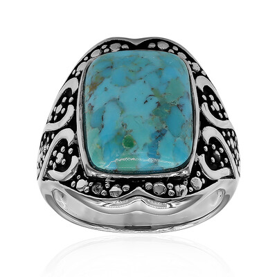 Anello in argento con Turchese Kingman Mohave Blu (Art of Nature)
