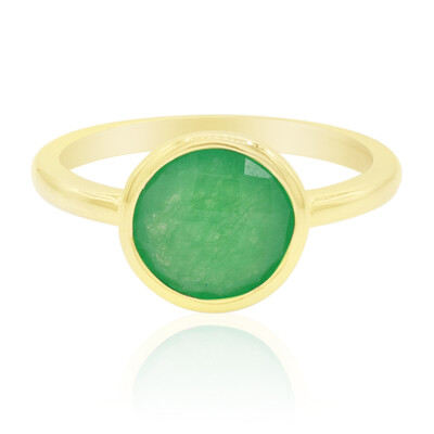 Anello in argento con Giada Verde