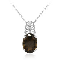 Collana in argento con Quarzo Fumè