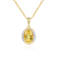 Collana in argento con Berillo Giallo
