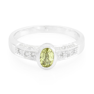 Anello in argento con Crisoberillo Brasiliano