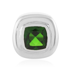 Ciondolo in argento con Diopside Russo
