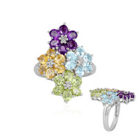 Anello in argento con Ametista Zambiana