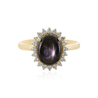 Anello in oro con Zaffiro Stellato Nero