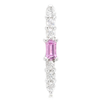 Ciondolo in argento con Zaffiro Ceylon Rosa