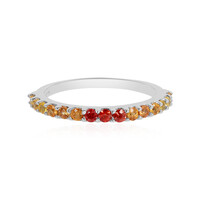 Anello in argento con Zaffiro Arancione