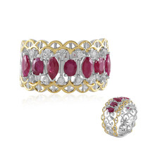 Anello in argento con Rubino della Birmania (Gems en Vogue)