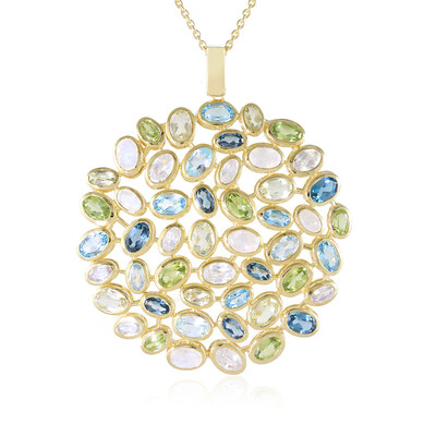 Collana in argento con Pietra di Luna Blu (KM by Juwelo)