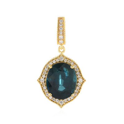 Ciondolo in argento con Fluorite Petrolio del Belgio