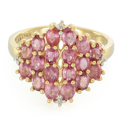 Anello in oro con Zaffiro Padparadscha (non riscaldato) (AMAYANI)