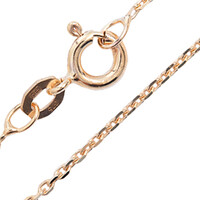 Catena grumetta piatta in Oro Giallo 9K - 45 cm - 2,1 g