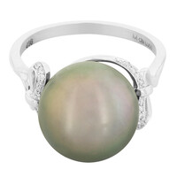 Anello in oro con Perla Tahitiana