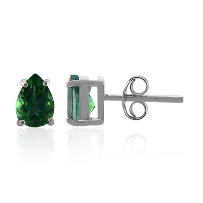 Orecchini in argento con Topazio Verde Farfalla