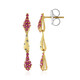 Orecchini in argento con Rubino della Birmania (Gems en Vogue)