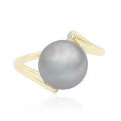 Anello in oro con Perla Tahitiana