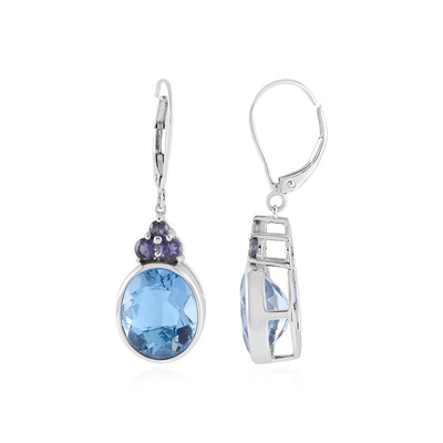 Orecchini in oro con Fluorite Blu (KM by Juwelo)