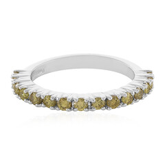 Anello in argento con Diamante Giallo I3