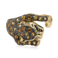 Anello in oro con Zaffiro Arancione