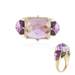 Anello in argento con Ametista Rose de France (Adela Silber)