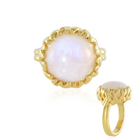 Anello in argento con Pietra di Luna Arcobaleno