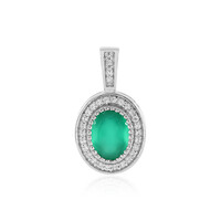 Ciondolo in argento con Onice Verde