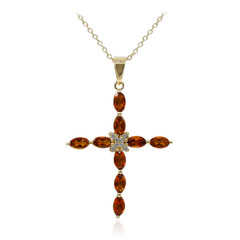 Collana in argento con Citrino Madeira