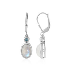 Orecchini in argento con Pietra di Luna Blu (KM by Juwelo)