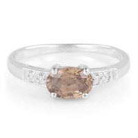 Anello in argento con Zircone Cannella