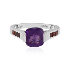 Anello in argento con Ametista Zambiana