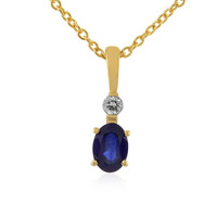 Collana in argento con Zaffiro Blu del Madagascar