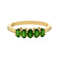 Anello in argento con Diopside Russo
