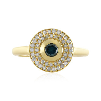 Anello in oro con Diamante Blu I4
