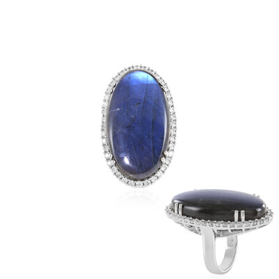 Anello in argento con Labradorite (MONOSONO COLLECTION)